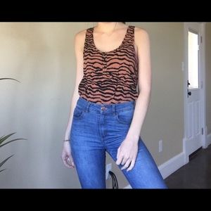 Racerback animal print tank